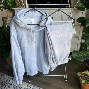 H&M Oversized Heather Grey Sweat Suit